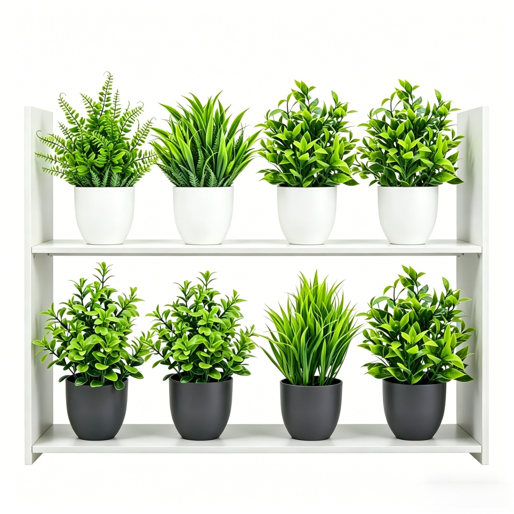Fiddle Leaf Fig - 4pcs/set Mini Artificial Plants Potted Indoor