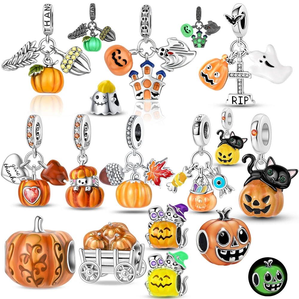 Fiddle Leaf Fig - Original Charms 925 Silver Pumpkin Ghost