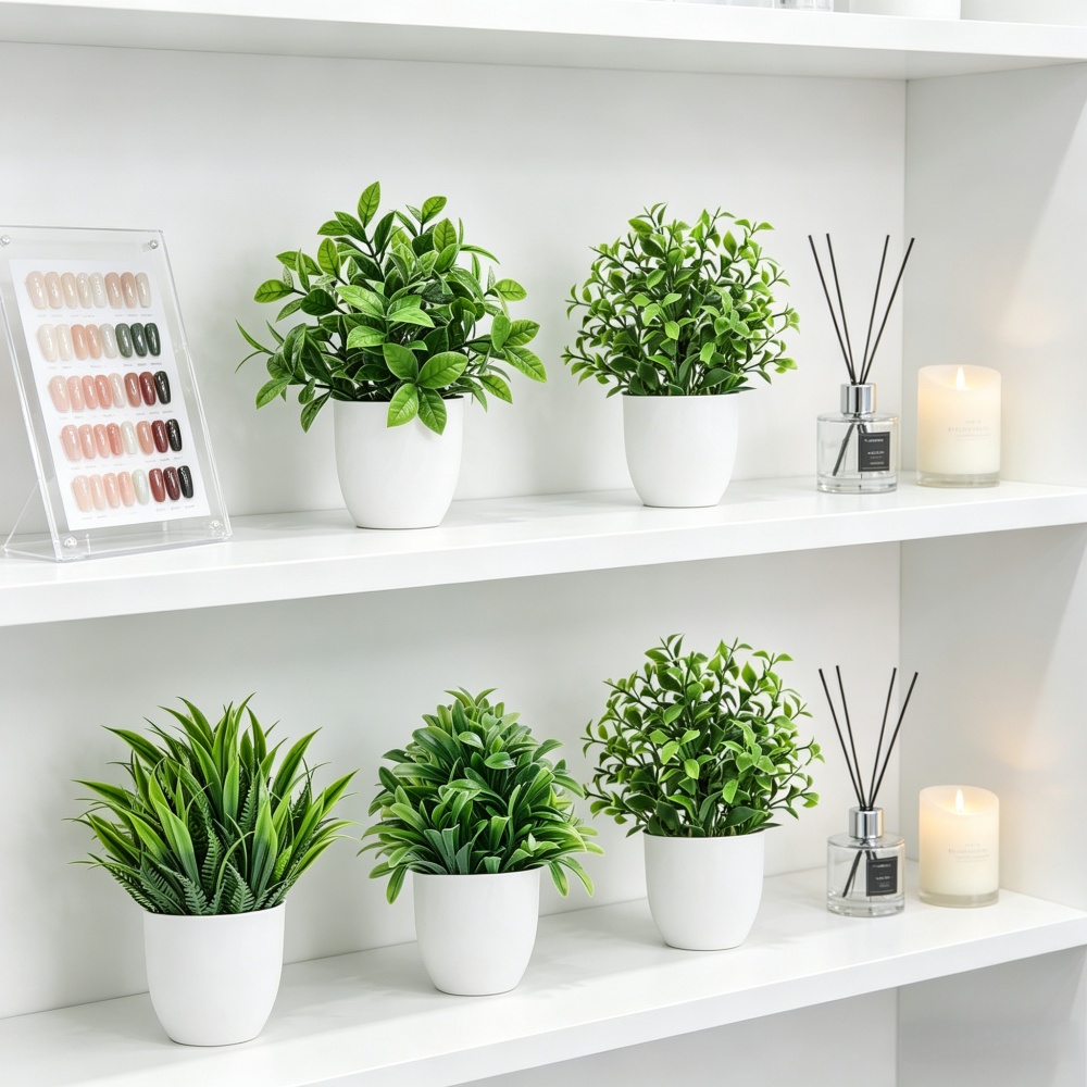 4pcs/set Mini Artificial Plant - Fiddle Leaf Fig 评论和价格