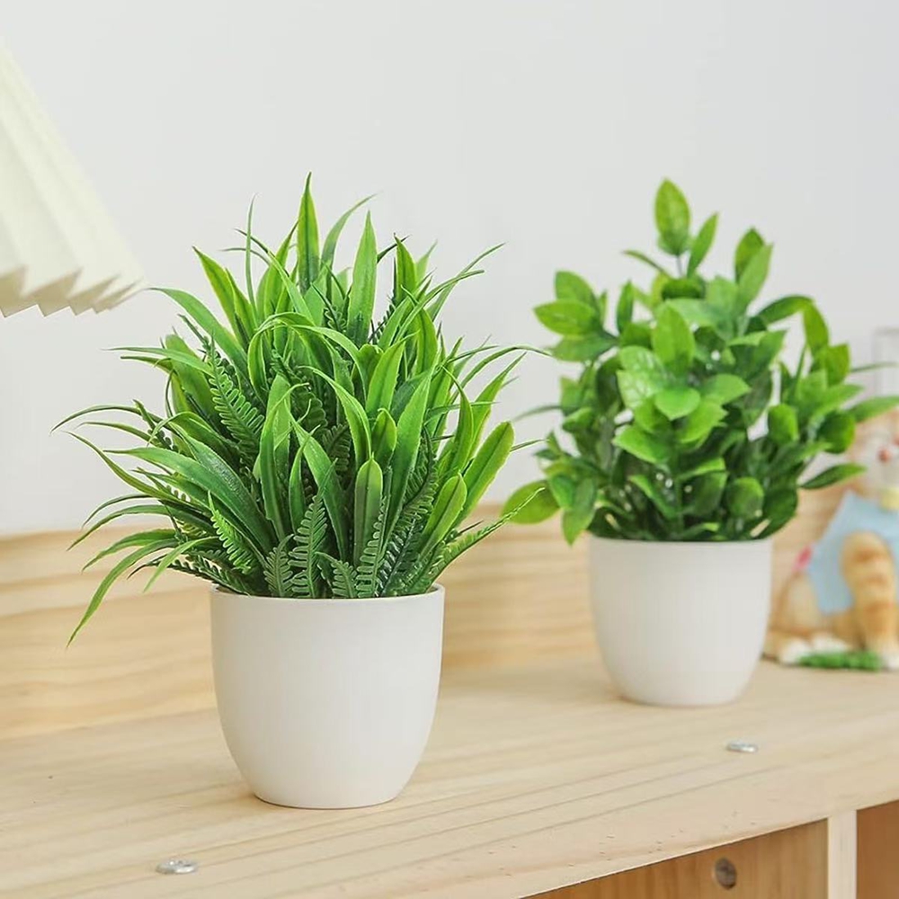 4pcs/set Mini Artificial Plant - Fiddle Leaf Fig 评论和价格