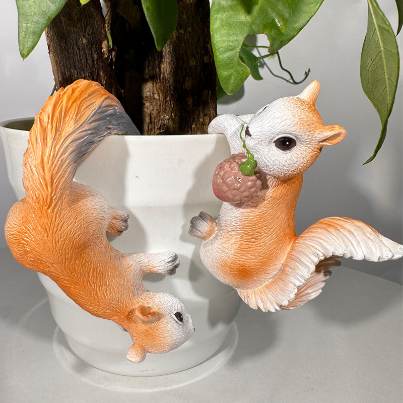 2pcs Creative Squirrel Hanging - Plant Parents 评论和价格