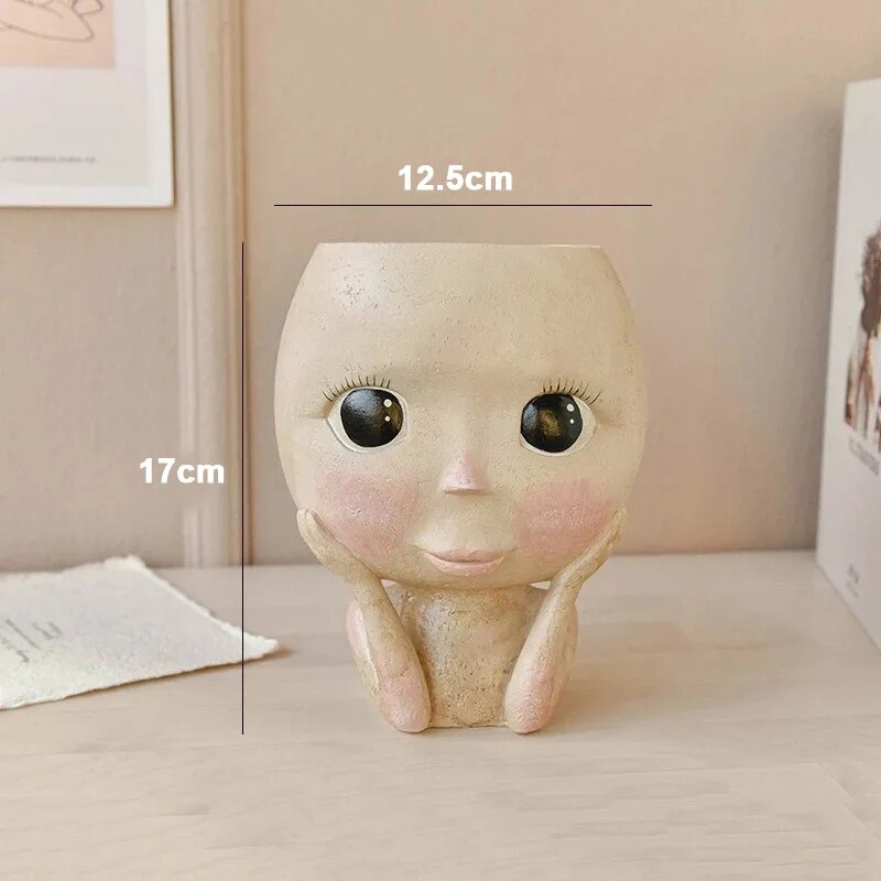 Girls Face Head Flower Planter - Plant Parents 评论和价格