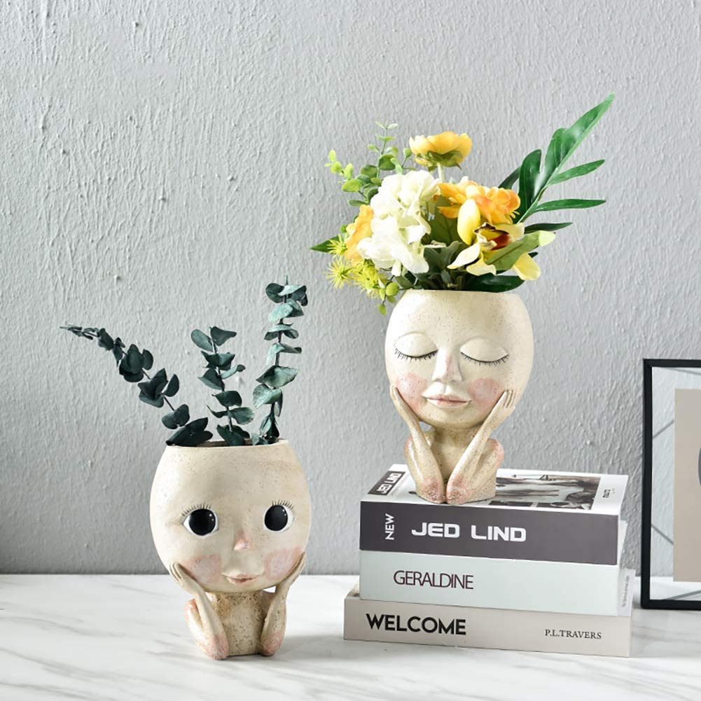 Girls Face Head Flower Planter - Plant Parents 评论和价格